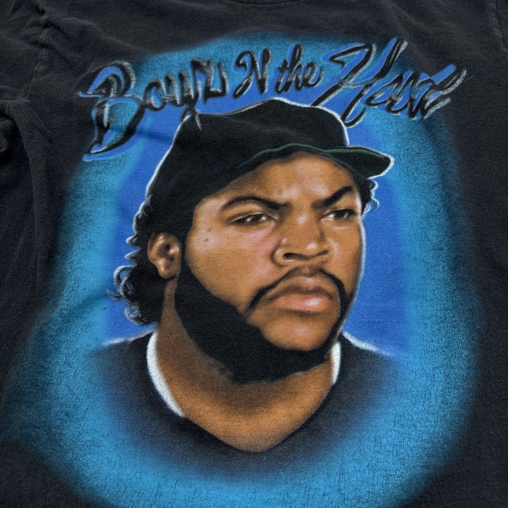 Boyz In The Hood Graphic Print‎ Tshirt Mens Size Medium Freeze Ice Cube Black - Picture 3 of 13